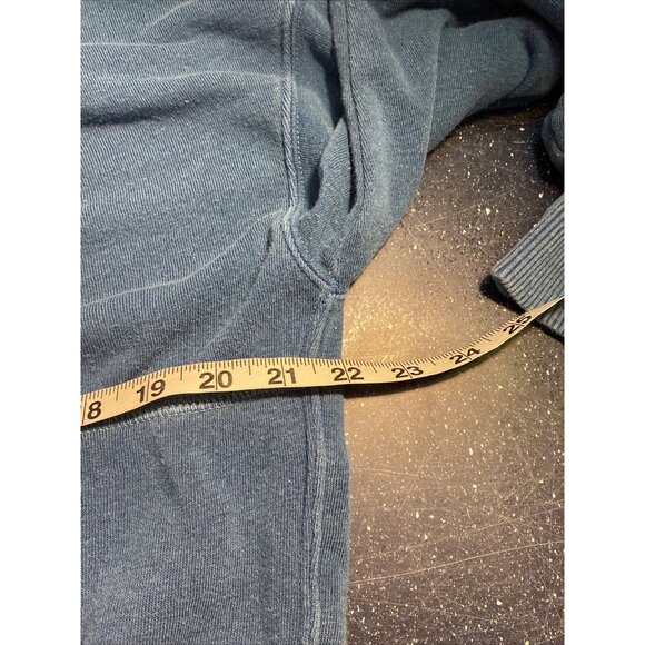 Free People Movement Sweatshirt Teal Hooded Kangaroo Pocket Sz XS Oversized - Picture 7 of 8